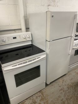 Fridge And Electric Stove Glass Top