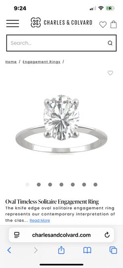 Mossanite Platinum 2.38 CRT Engagement Ring