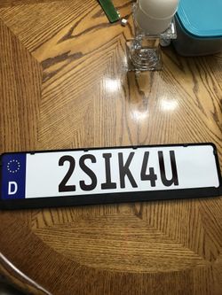 BMW plate