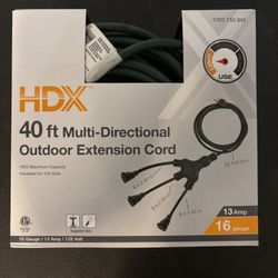 HDX 40 ft Multi-Directional Outdoor Extension Cord (Heavy Duty)