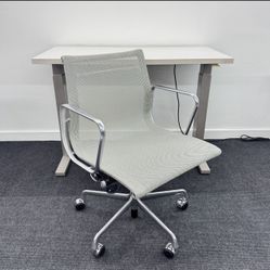 HERMAN MILLER EAMES ALUMINUM GROUP MANAGEMENT CHAIR WITH AUTOMATIC SEAT LIFT 100% AUTHENTIC DELIVERY AVAILABLE 🚚🚚