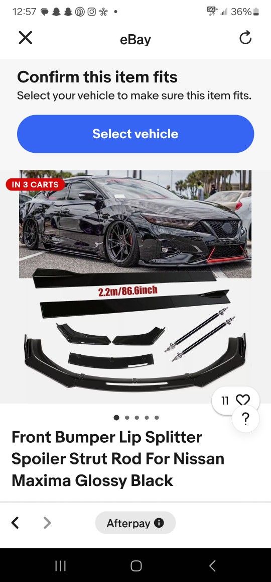 8th Gen Maxima Front Lip