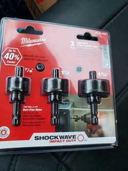 Inpact drill metal hole saw set of 3