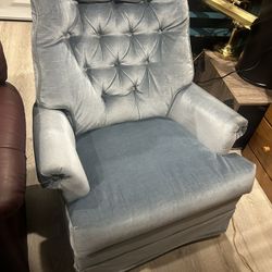 Blue Velvet Sofa