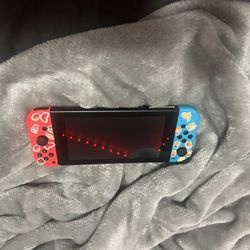 Nintendo Switch V2 Game Console - Black (HAC-001(-01) w/ OEM Blue/Red Joycon