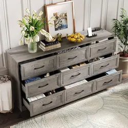 Fameill Dresser for Bedroom, 9 Drawer Wide Dresser
