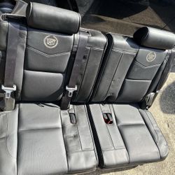 Cadillac Escalade 2007 - 2014 Platinum Edition Leather 3rd Row Seats Black Tahoe