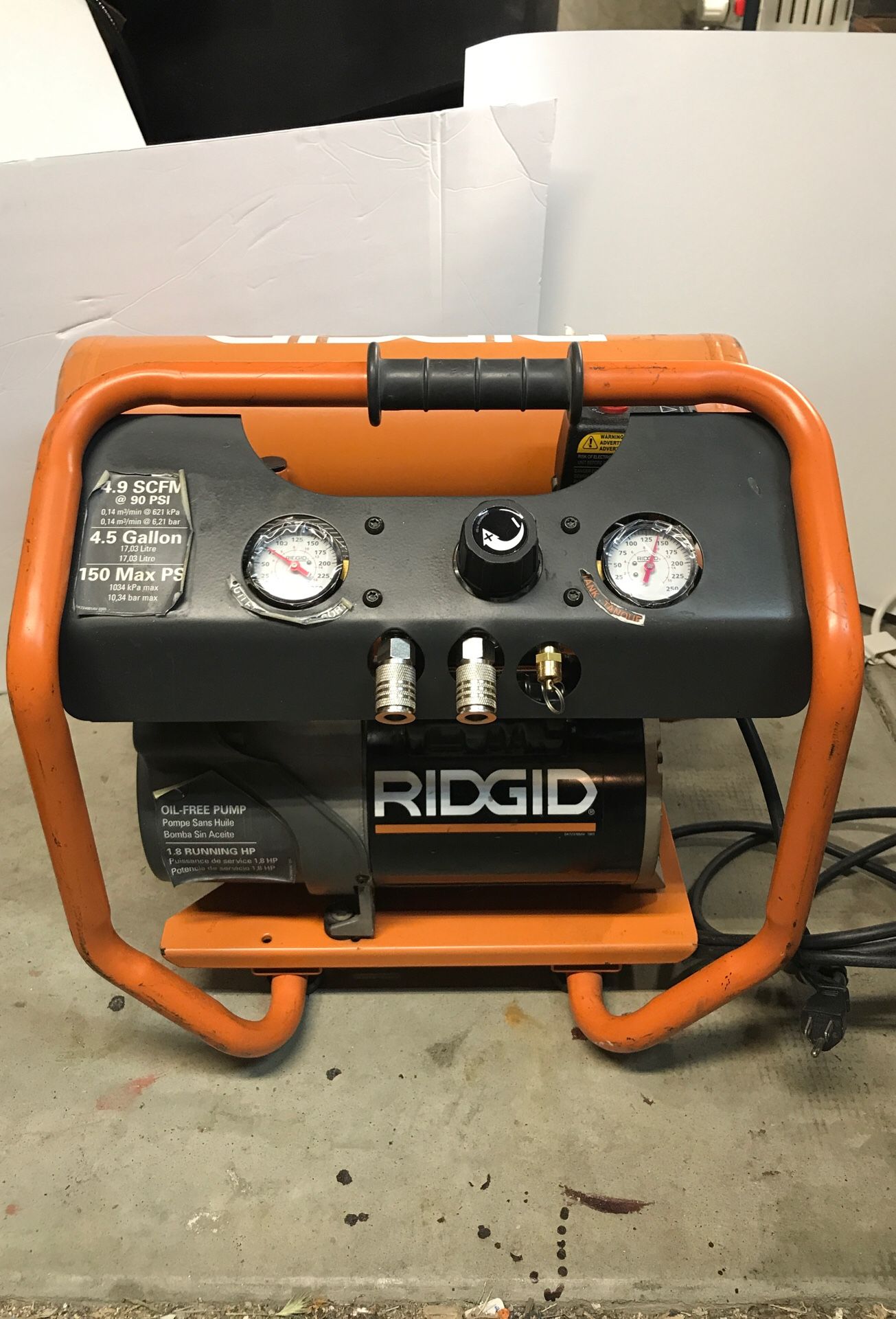 RIDGID OF45150A AIR COMPRESSOR