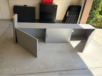Grey 3 Door Cabinet