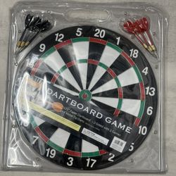 15” Dartboard Game Set w/ 6 Metal Tip Darts
