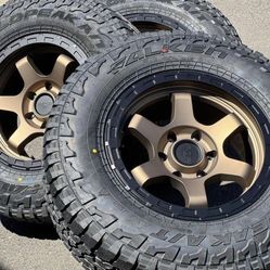 NEW GOLD 17” FORD F150 F-150 EXPEDITION WHEELS RIMS TIRES 265/70R17 FALKEN LINCOLN NAVIGATOR BRONZE 