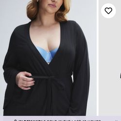 Savage X Fenty SLEEK STITCH MODAL SLEEP SHORT ROBE 2x/3x BRAND NEW