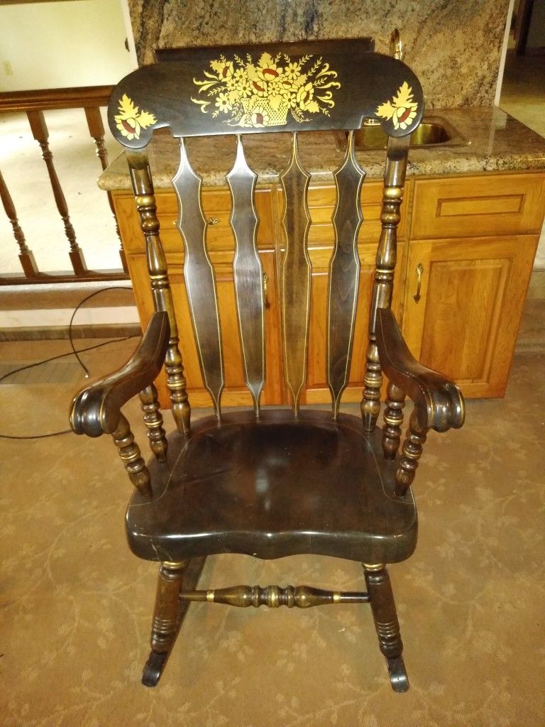 Tall Wooden Rocking Chair