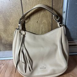 Coach Polished Pebbled Leather Shoulder Bag Hobo Retail $395
