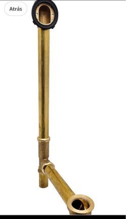 22 -1/2 inch bathroom waste and overflow set with travel lever and drain