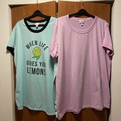 Set Of The LuLaRoe Extra Long Short Sleeved T-Shirt 3XL