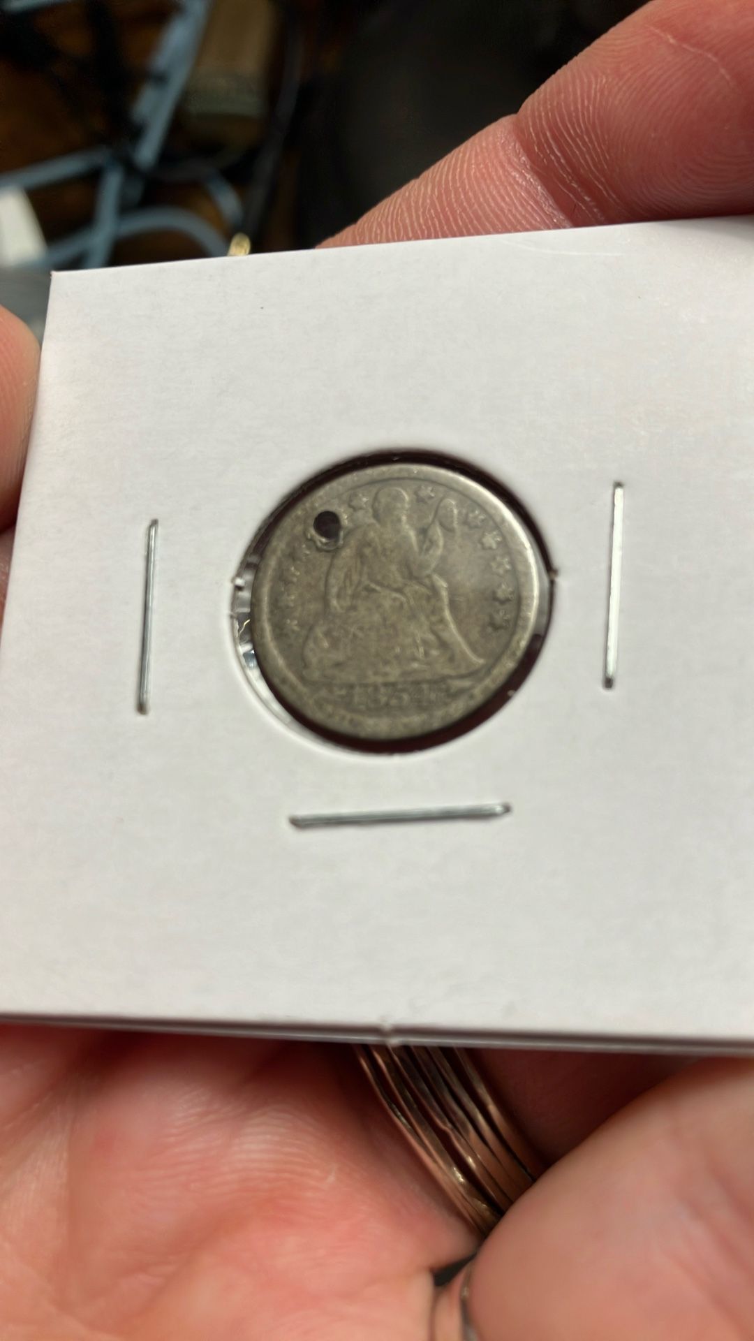 1854 Seated Liberty Silver Dime With Arrows