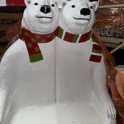 Polar Bear Seat Big For Photo Shoot Christmas 