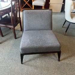Accent Chair: David Edward's Chair W/ Charcoal Cushion & Black Wooden Frame SKU F3X94W