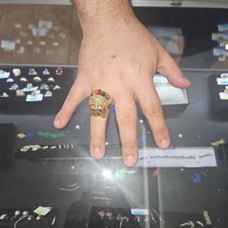 Egyptian Head Gold Ring