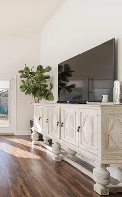 Beautiful solid White Wood TV Console / Credenza