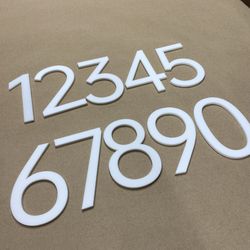 White 5” Inch Acrylic Numbers 