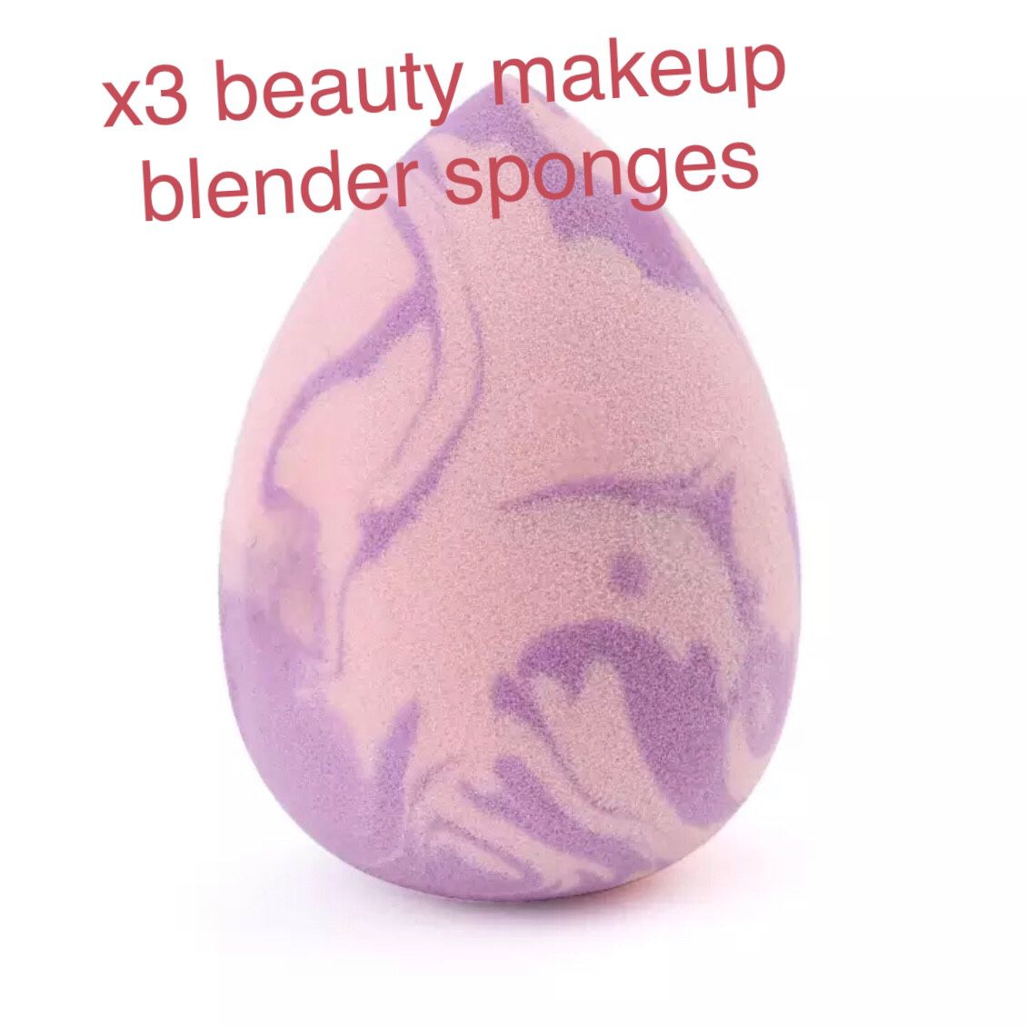 New Unused x3 Beauty Makeup Blender Sponges Pink & Purple