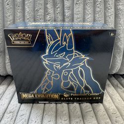🚨🔥 POKÉMON CENTER MEGA EVOLUTION ELITE TRAINER BOX – LUCARIO EDITION – FACTORY SEALED! 🔥🚨