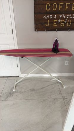Ironing Board with Striped Cover