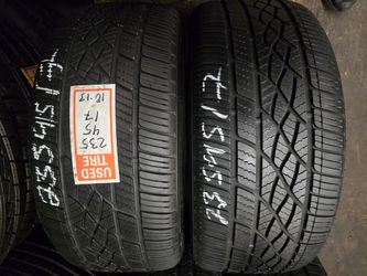 2 Tires 235.45.17 Firestone Firehawk 90 % Tread Dot 2624