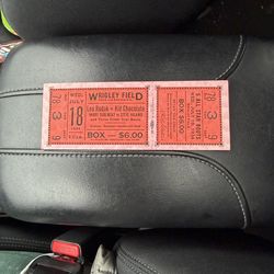RARE! 1934 Kid Chocolate vs. Leo Rodak Full Unused Fight Ticket, Wrigley Field. Corner has minor damage & back has a lil black spot on it see pics