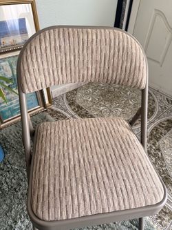 Padded Folding Chair with Metal Frame