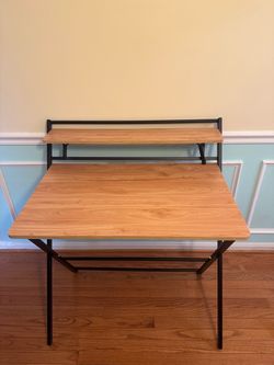 Modern Computer Desk with Monitor Shelf