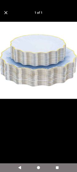 Blue plastic plates (60 pack)