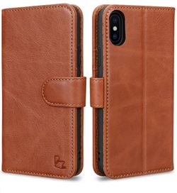 iPhone Xs/X 5.8” Genuine Leather Wallet Case