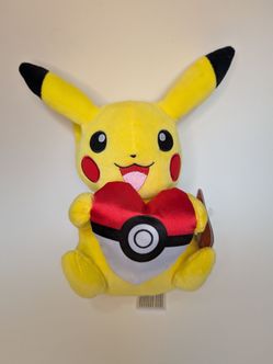 2022 Pokemon 8" Pikachu with Heart Pillow Toy Plush Stuffed Animal