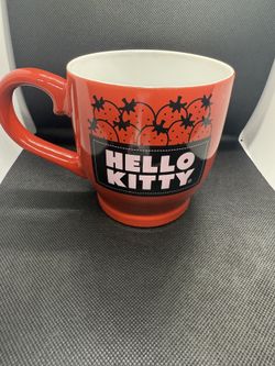 Hello Kitty Coffee Mugs Set Of 4 “Strawberry”