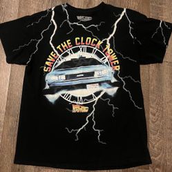 Universal Studios Back to the Future AOP Lightening Shirt size Medium
