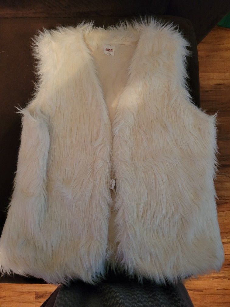 Fur Vest Off White 
