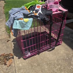 Dog Puppy Supplies With Crate 