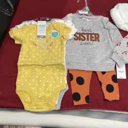 Baby Girl Clothes (Size 6-9 And 12months Baby)