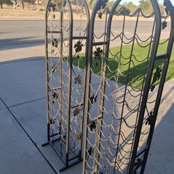 2 Tall Metal Wine Racks