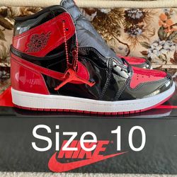 Size 10 - Nike Jordan 1 Retro OG High Patent Bred