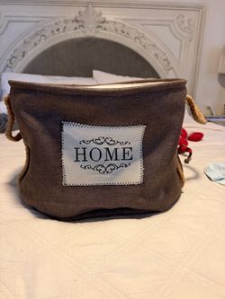 Storage Basket with HOME Patch