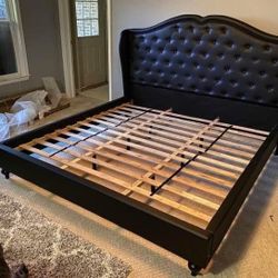 BRAND NEW ALL BLACK ROYAL WING BACK! KING $395! QUEEN $365!