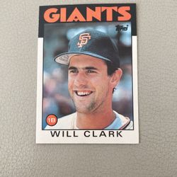 1986 Traded Topps Will Clark