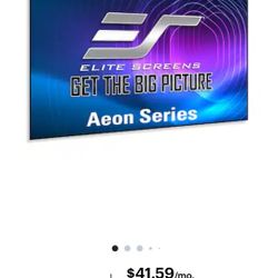 Elite 120" Aeon Cinegrey Edge Free Screen.