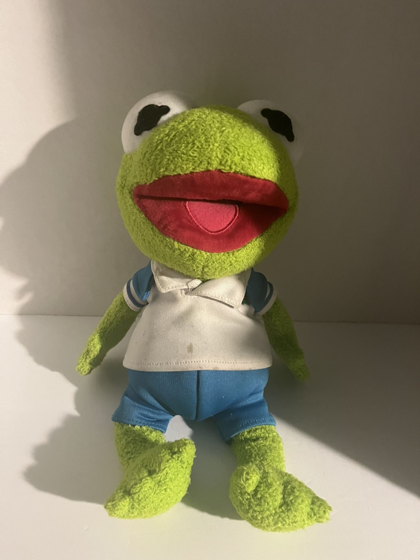 Disney Store Muppet Babies 12” Baby Kermit The Frog Plush Toy Stuffed Animal