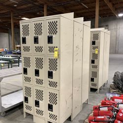 Heavy Duty Steel Shop Lockers – 9 Doors – Tennsco – Commercial Grade