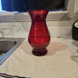 Red Flower Vase